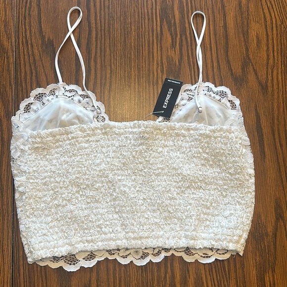Express size small lace tank white NWT - Picture 2 of 3